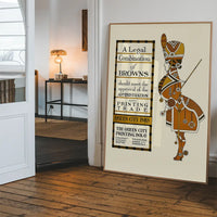 Queen City Printing Inks Vintage Poster - Figure In Brown Print