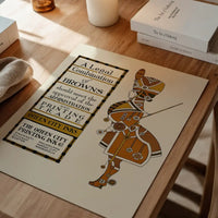 Queen City Printing Inks Vintage Poster - Figure In Brown Print
