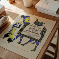 Queen City Printing Inks Vintage Poster - Yellow & Blue Camel Print