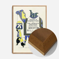 Queen City Printing Inks Vintage Poster - Yellow & Blue Camel Print