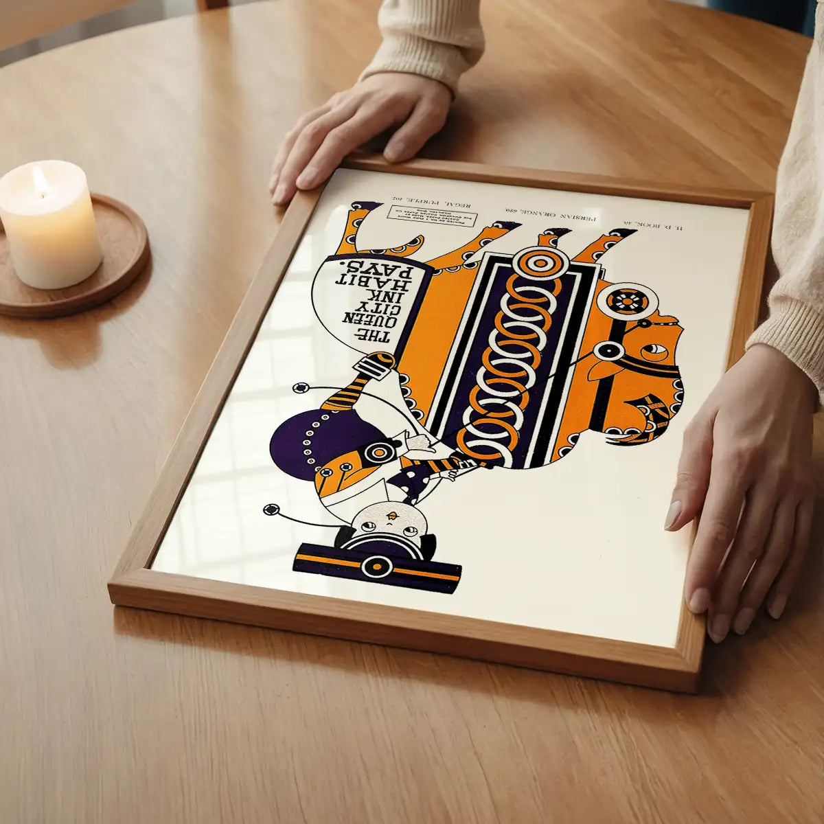 Queen City Printing Inks Vintage Poster - Bull Print