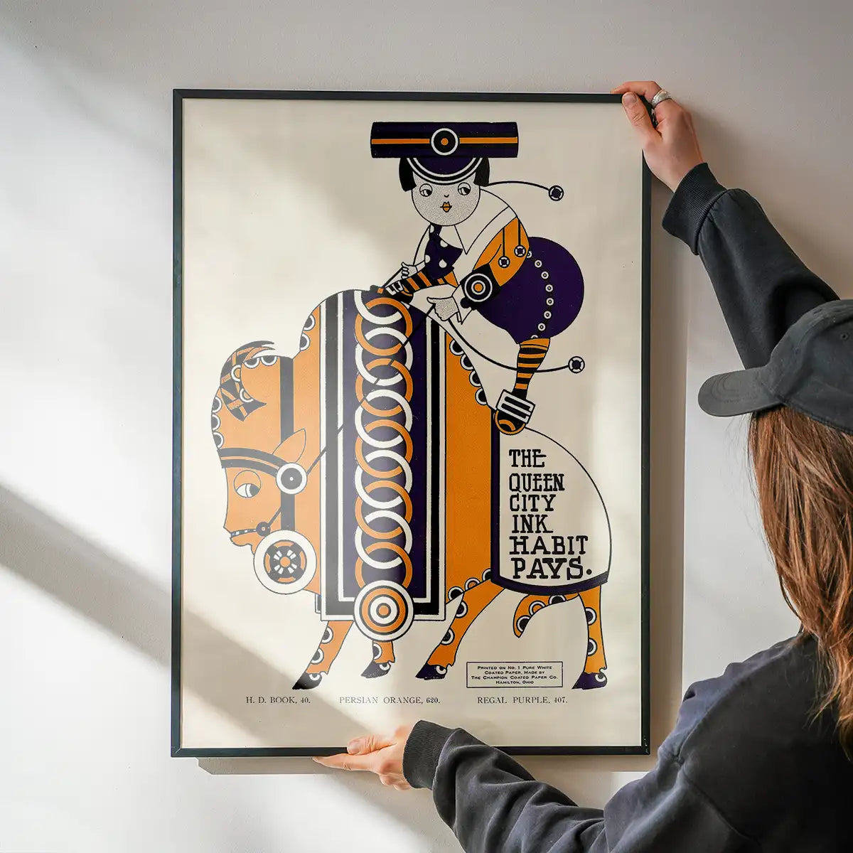 Queen City Printing Inks Vintage Poster - Bull Print