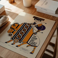 Queen City Printing Inks Vintage Poster - Bull Print