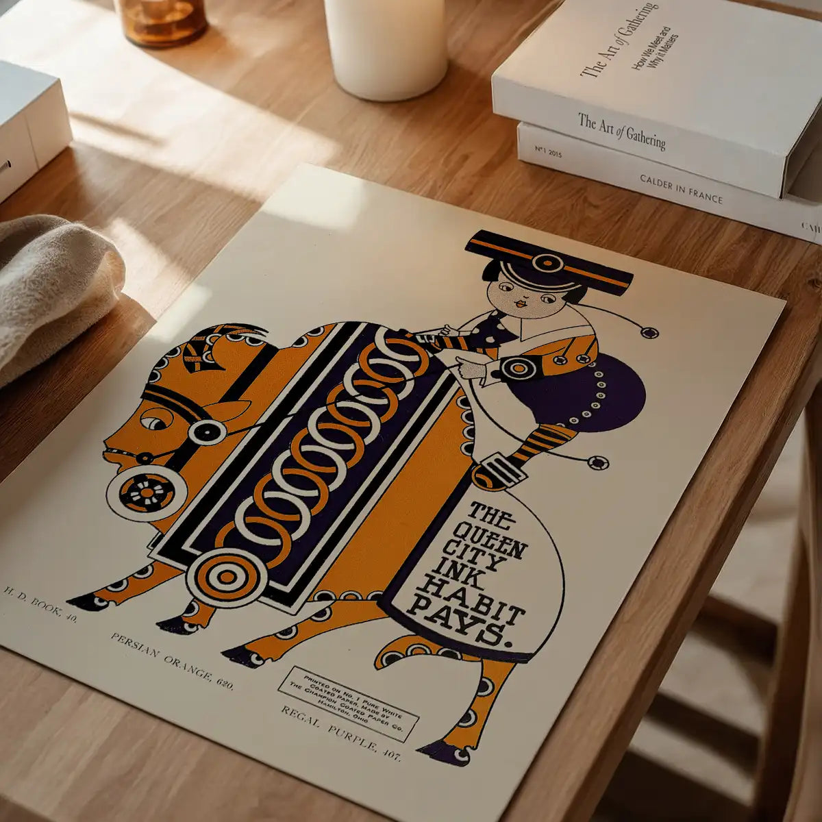 Queen City Printing Inks Vintage Poster - Bull Print