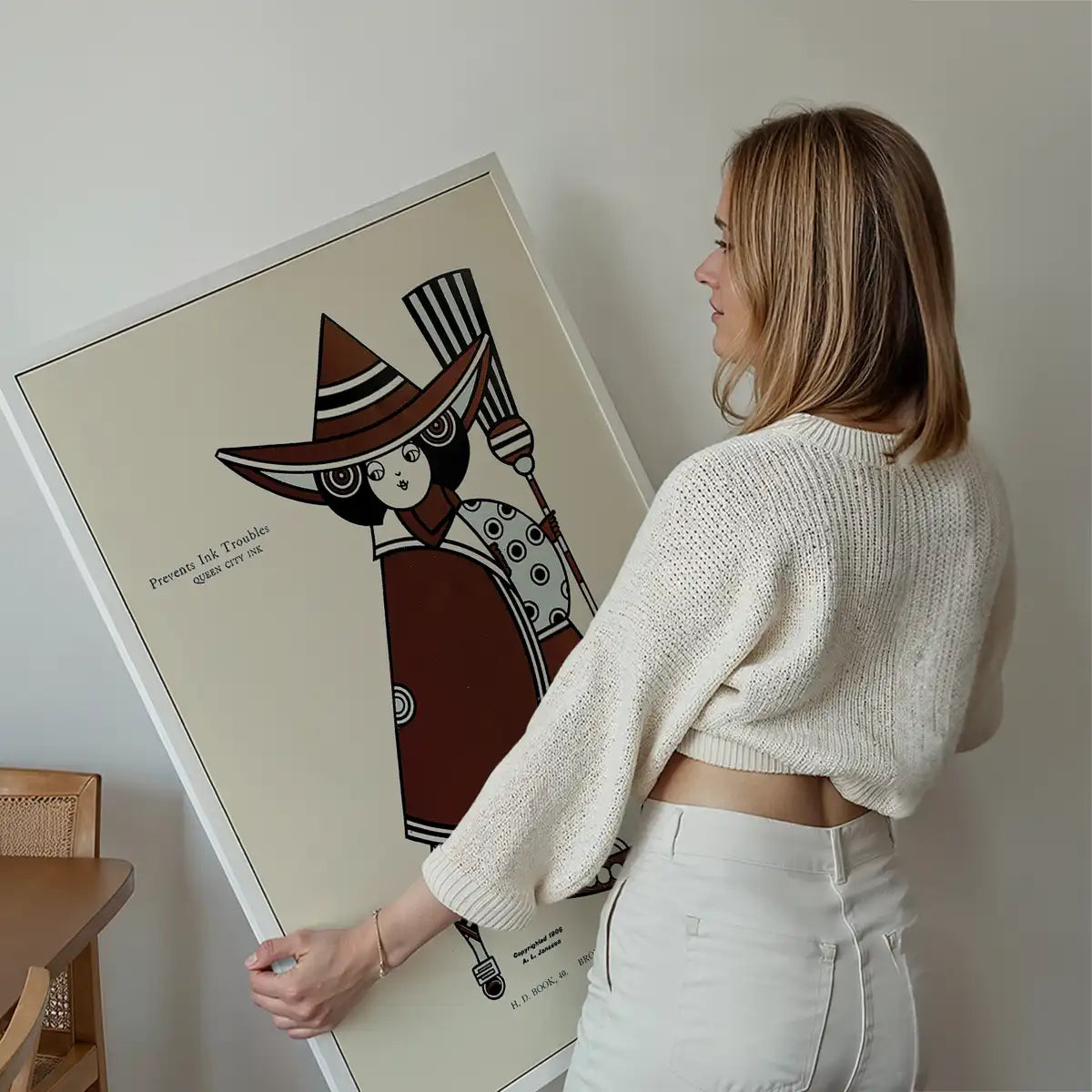Queen City Printing Inks Vintage Poster - Bronze Witch Print