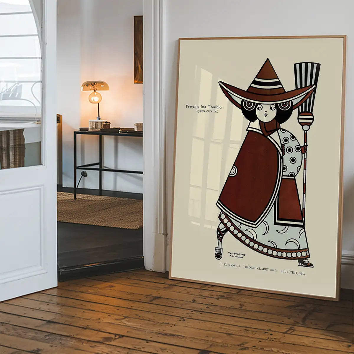 Queen City Printing Inks Vintage Poster - Bronze Witch Print