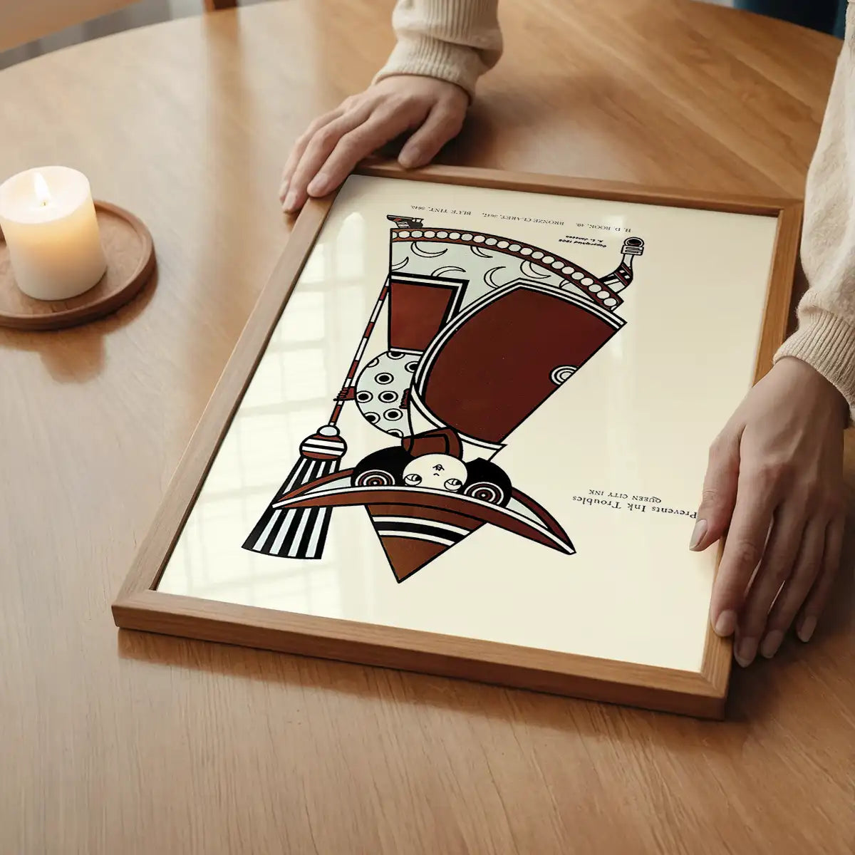 Queen City Printing Inks Vintage Poster - Bronze Witch Print