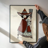 Queen City Printing Inks Vintage Poster - Bronze Witch Print
