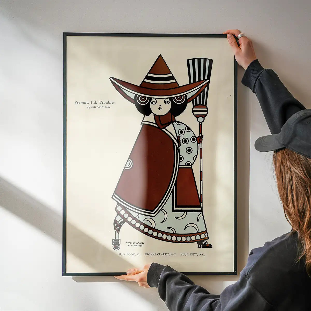 Queen City Printing Inks Vintage Poster - Bronze Witch Print