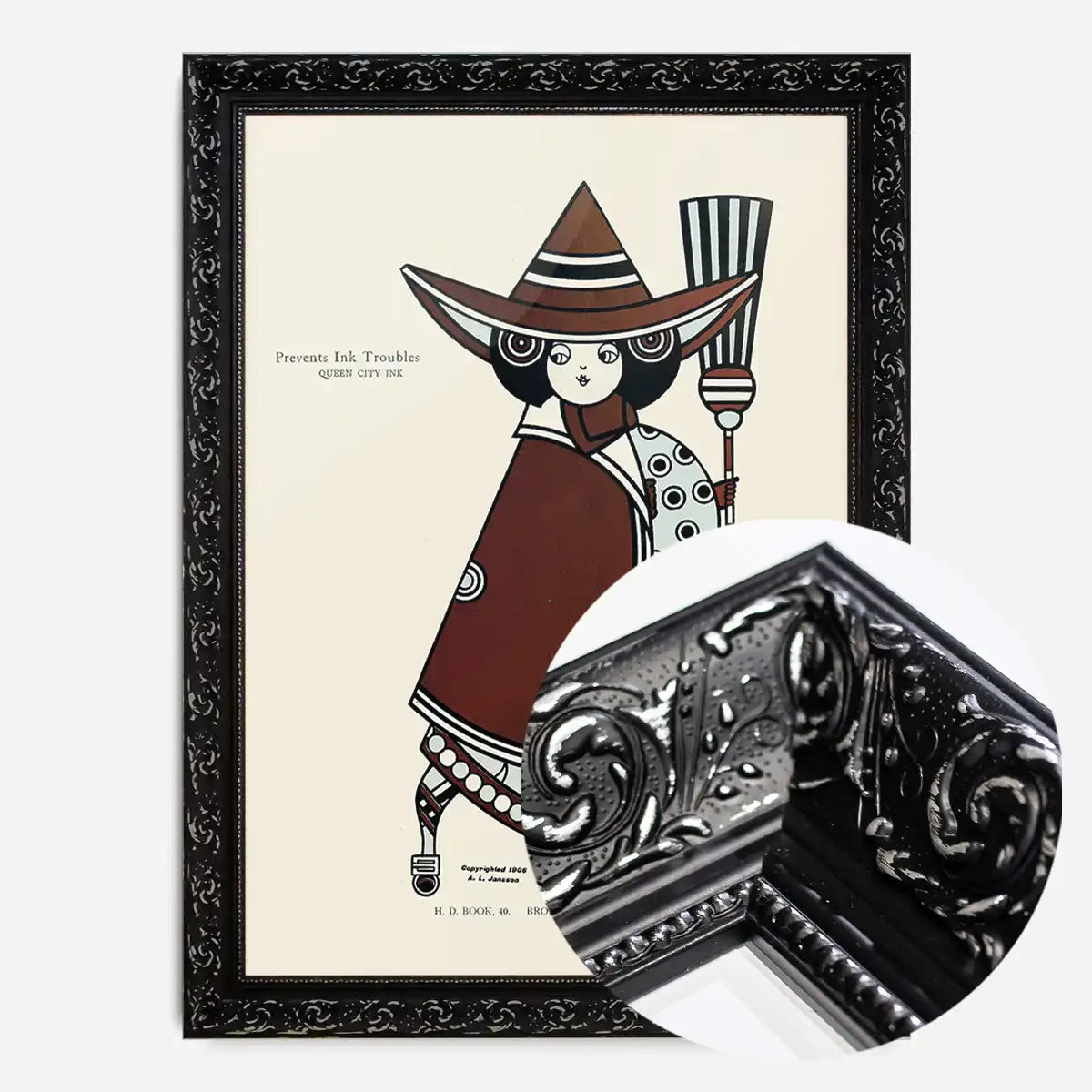 Queen City Printing Inks Vintage Poster - Bronze Witch Print