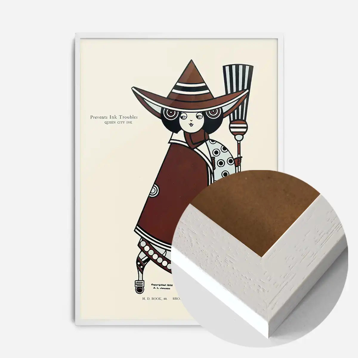Queen City Printing Inks Vintage Poster - Bronze Witch Print