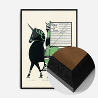 Queen City Printing Inks Vintage Poster - Black & Green Horse Print