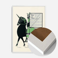 Queen City Printing Inks Vintage Poster - Black & Green Horse Print