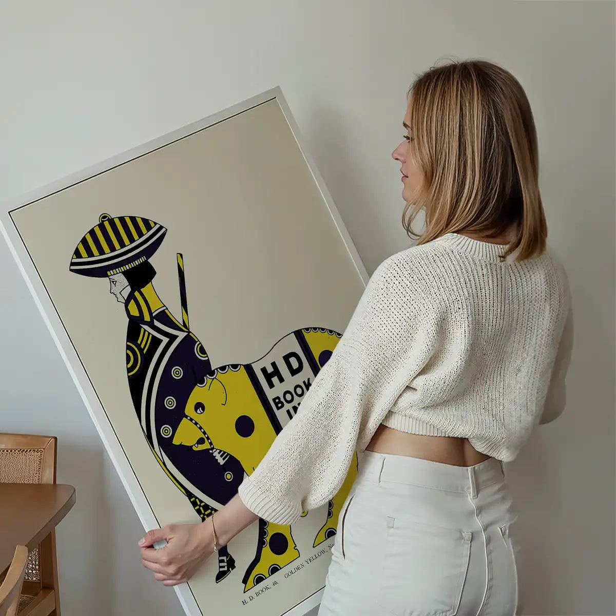 Queen City Printing Inks Vintage Poster - Yellow Bear Print