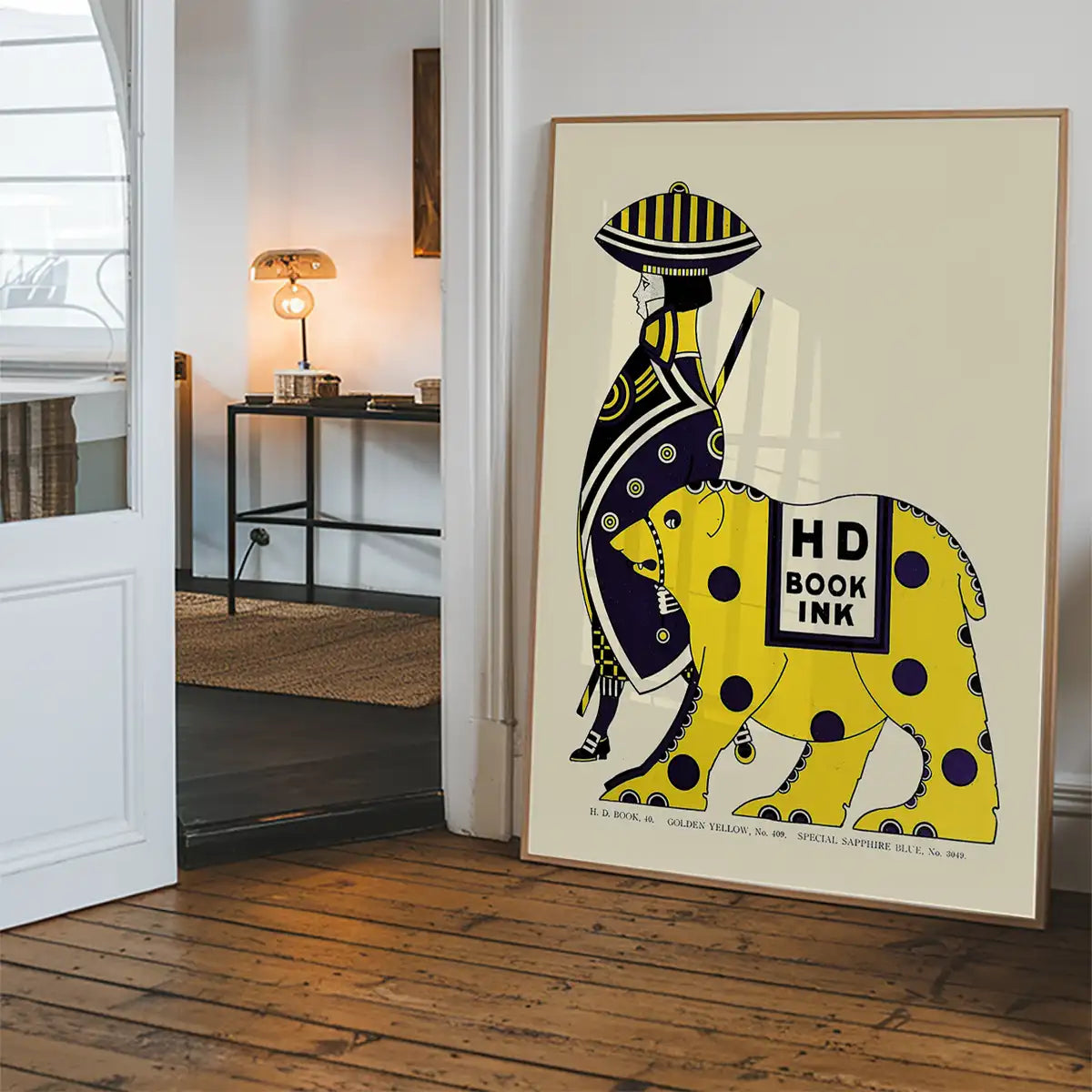 Queen City Printing Inks Vintage Poster - Yellow Bear Print