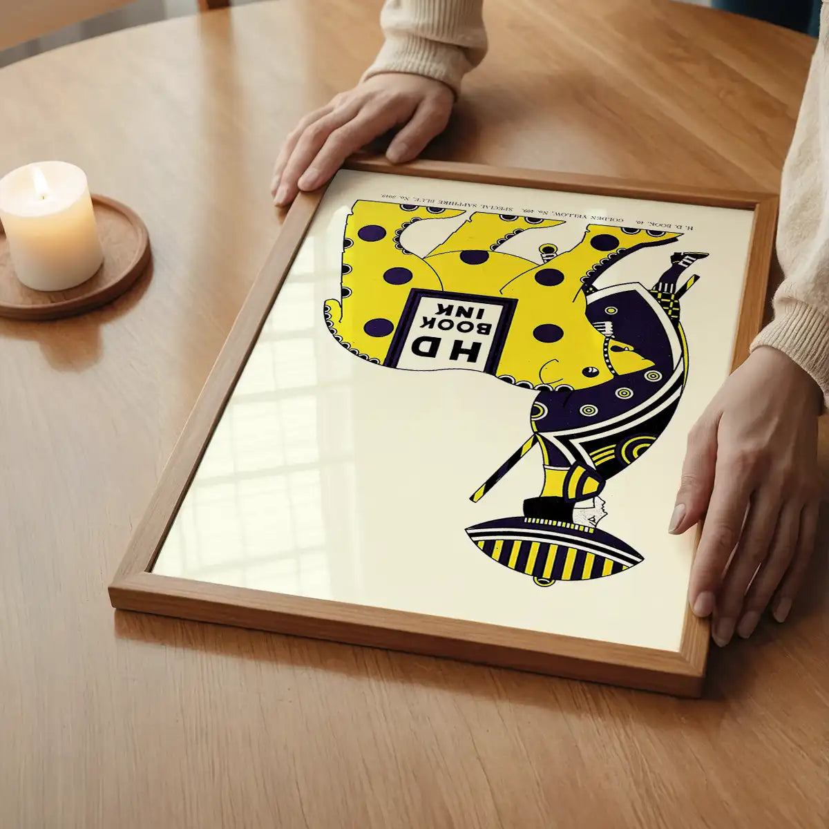 Queen City Printing Inks Vintage Poster - Yellow Bear Print