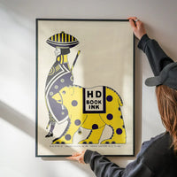 Queen City Printing Inks Vintage Poster - Yellow Bear Print