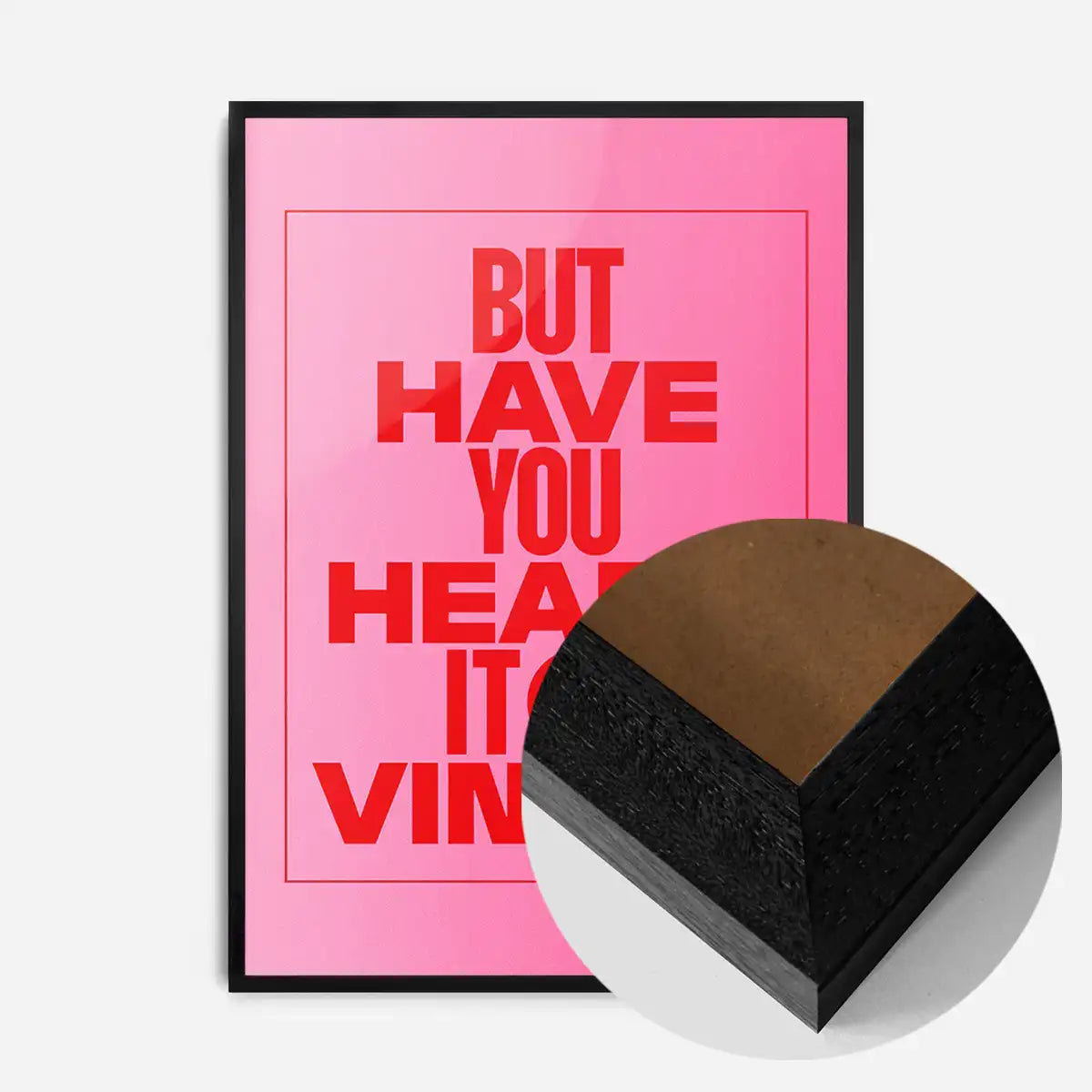 Heard it On Vinyl Pink Poster Quote Print