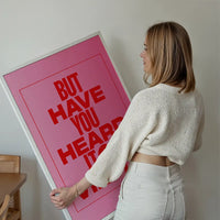 Heard it On Vinyl Pink Poster Quote Print