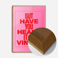 Heard it On Vinyl Pink Poster Quote Print