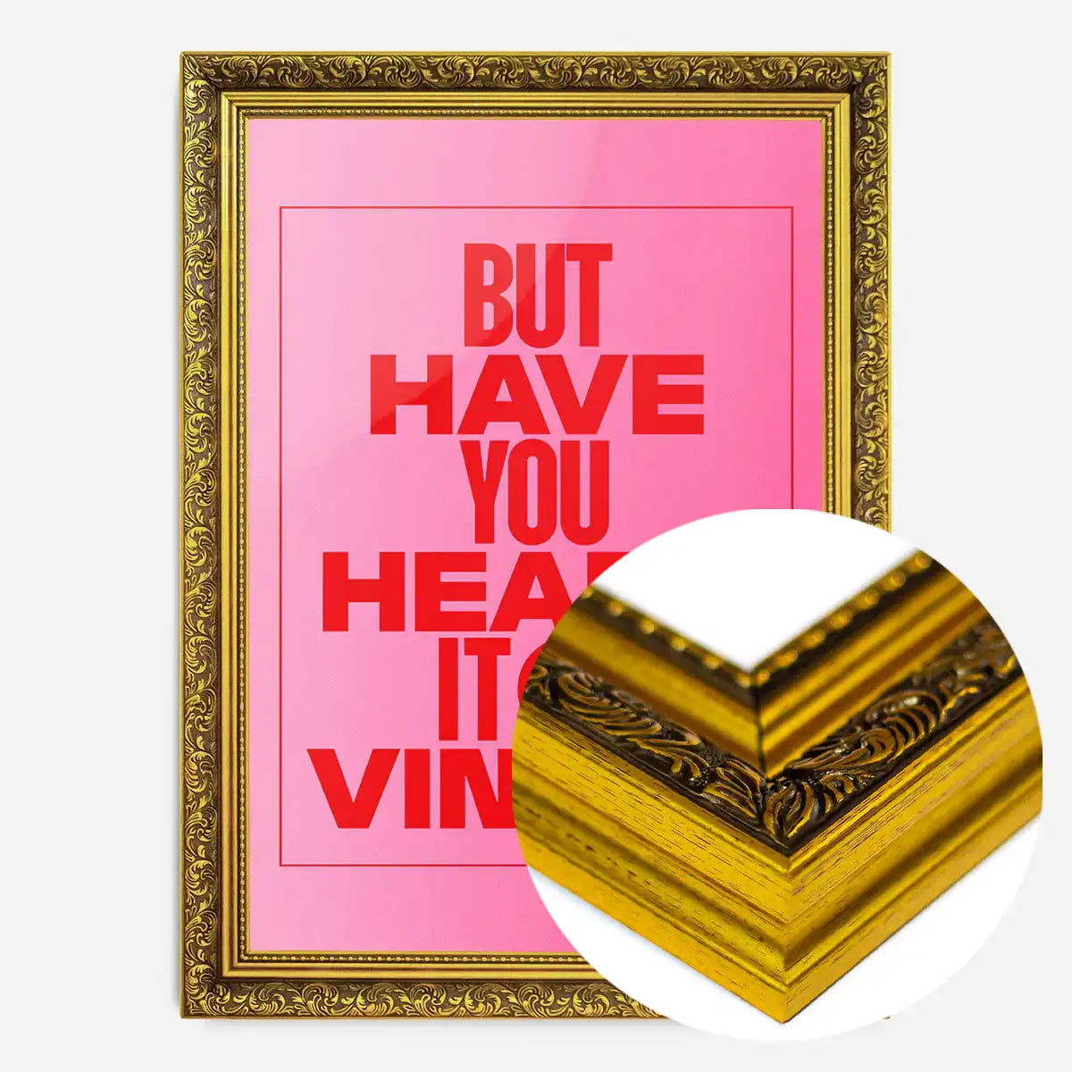 Heard it On Vinyl Pink Poster Quote Print