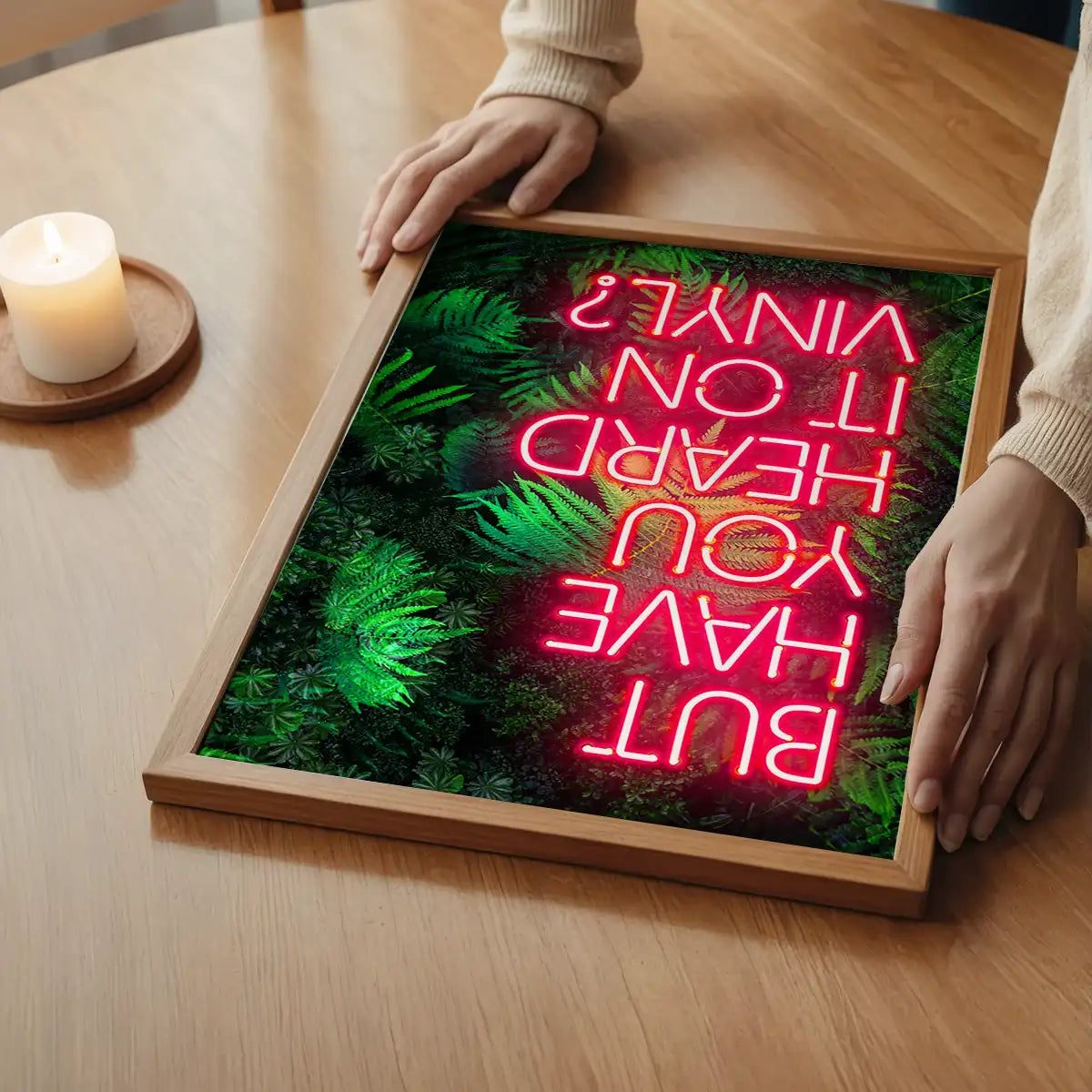 Have You Heard It On Vinyl V2 Ferns Left-Aligned Print