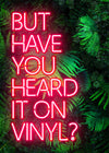 Have You Heard It On Vinyl V2 Ferns Background Print