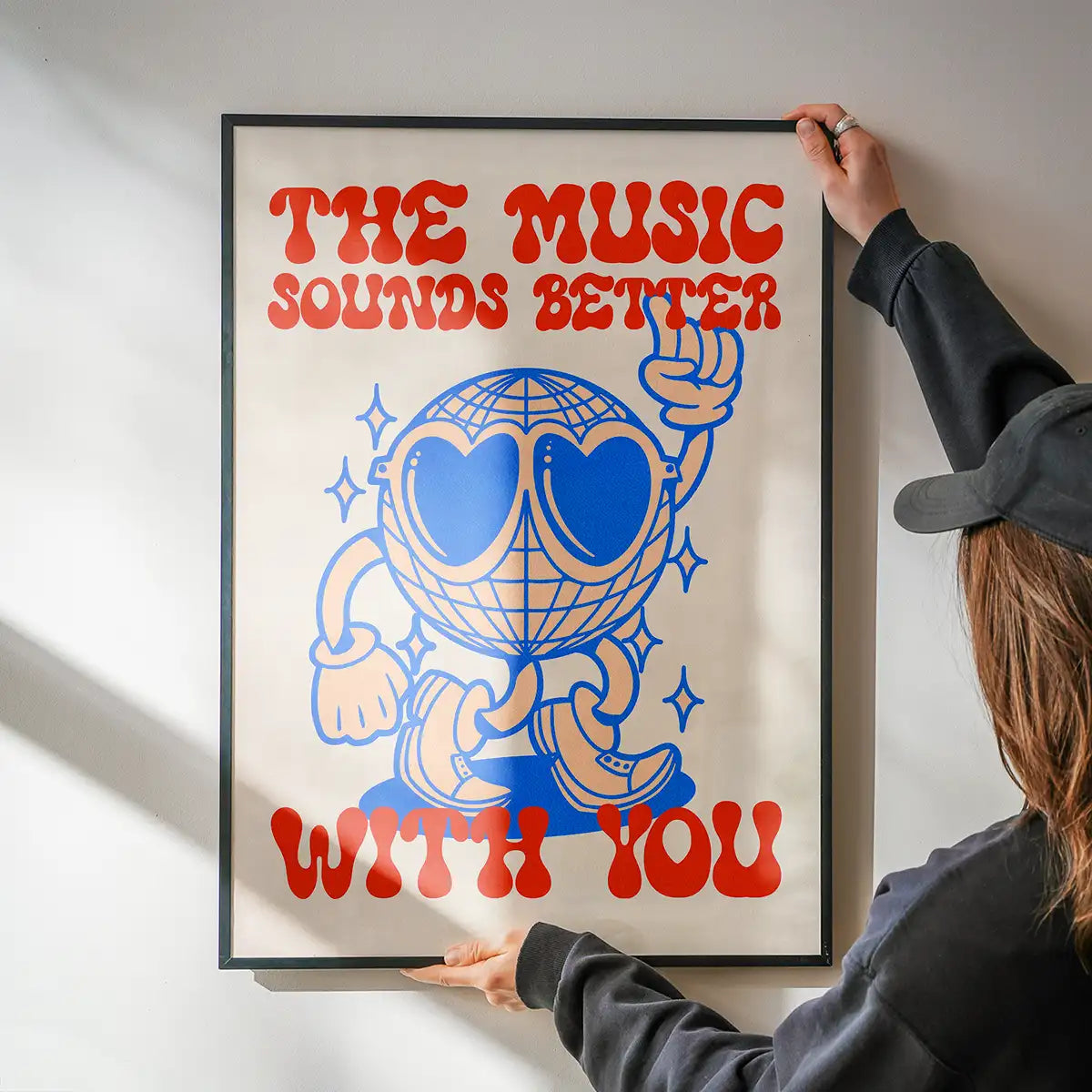 The Music Sounds Better With You Stardust Lyrics Disco Quote Print
