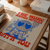 The Music Sounds Better With You Stardust Lyrics Disco Quote Print