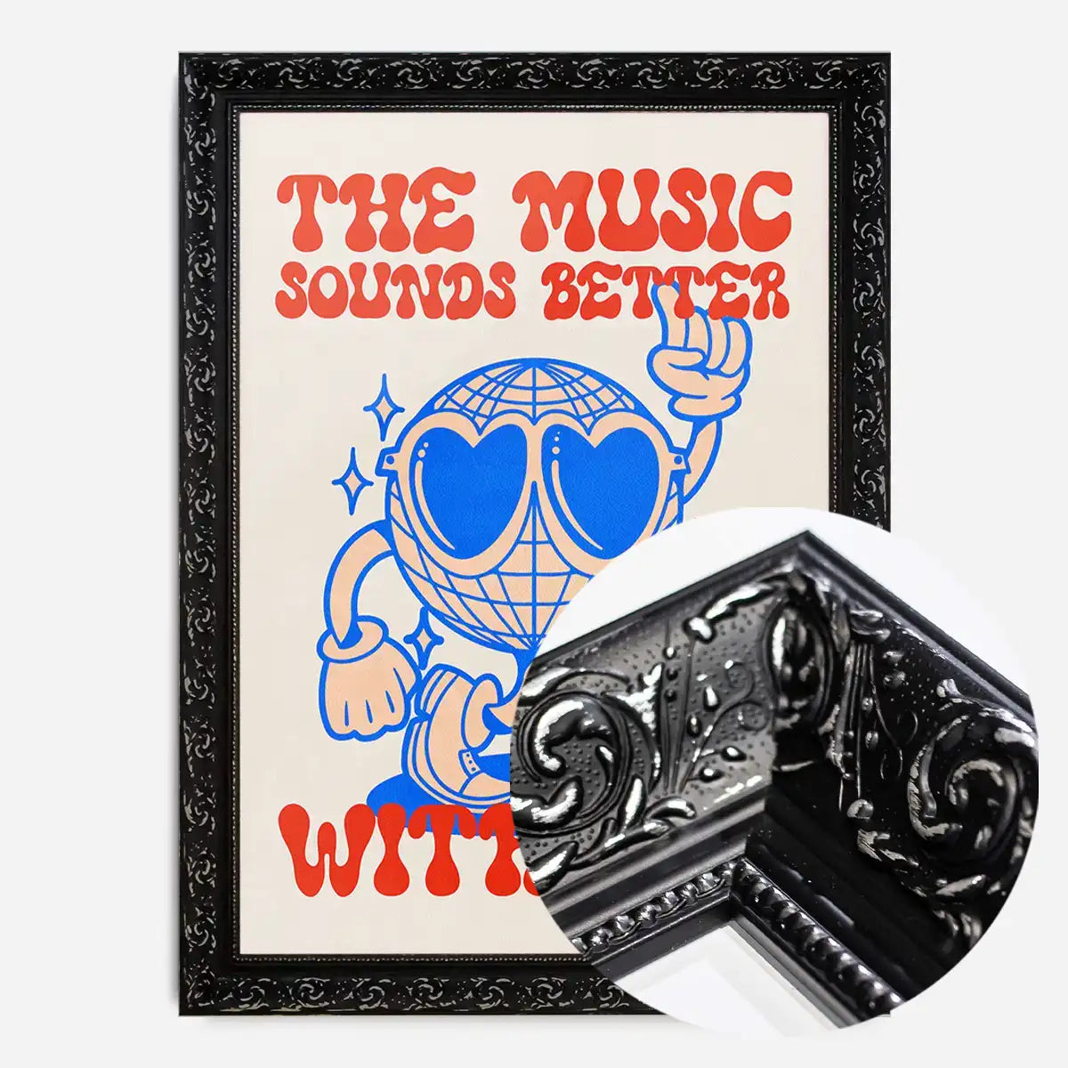 The Music Sounds Better With You Stardust Lyrics Disco Quote Print