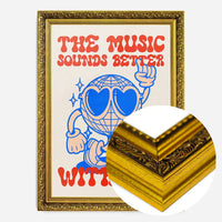 The Music Sounds Better With You Stardust Lyrics Disco Quote Print
