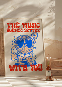 The Music Sounds Better With You Stardust Lyrics Disco Quote Print