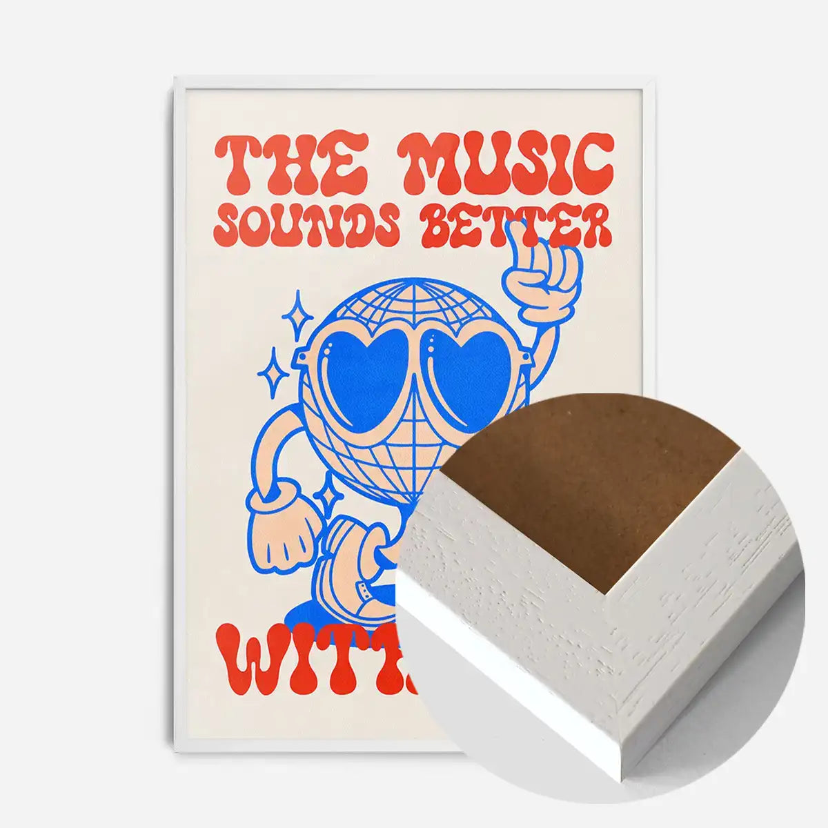 The Music Sounds Better With You Stardust Lyrics Disco Quote Print