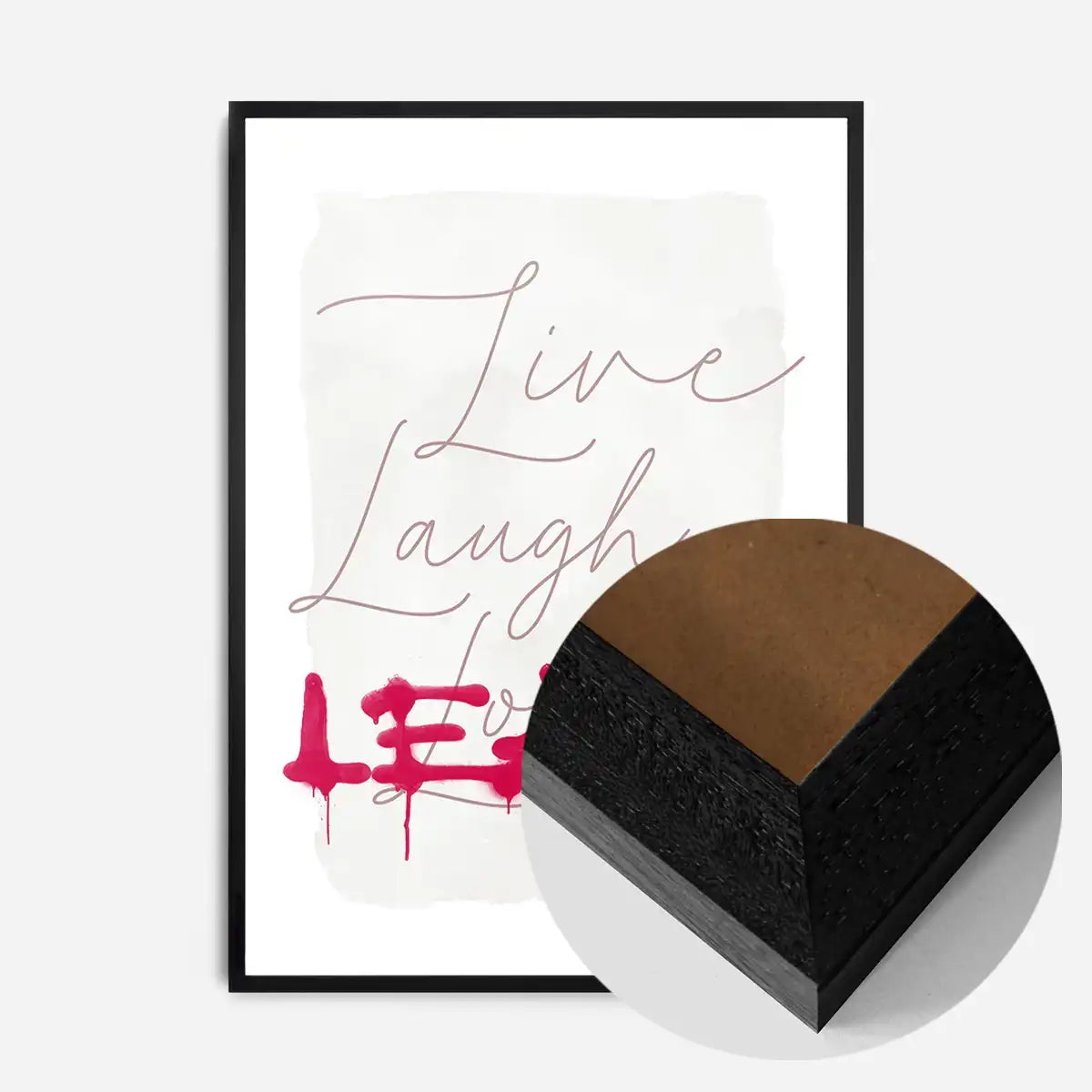 Live Laugh Leave Spraypaint Art Print