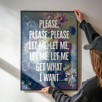 Please Let Me Get What I Want Smiths Morrissey Lyrics Print