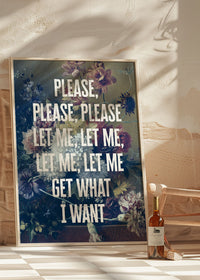 Please Let Me Get What I Want Smiths Morrissey Lyrics Print