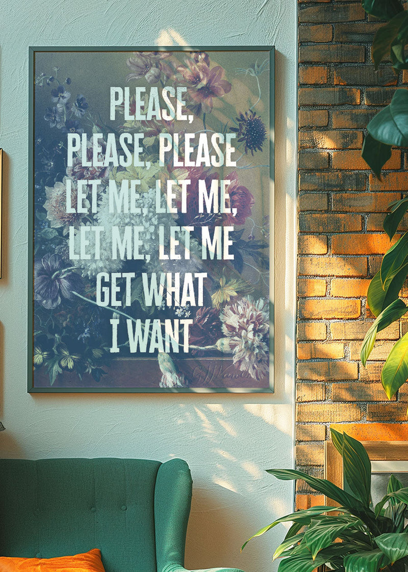 Please Let Me Get What I Want Smiths Morrissey Lyrics Print