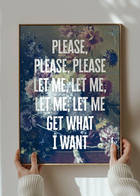 Please Let Me Get What I Want Smiths Morrissey Lyrics Print