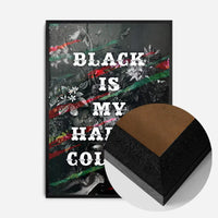 Black Is My Happy Colour Gothic Flowers Dark Quote Print