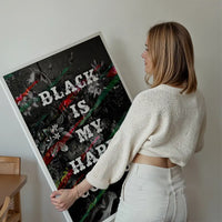 Black Is My Happy Colour Gothic Flowers Dark Quote Print