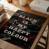 Black Is My Happy Colour Gothic Flowers Dark Quote Print