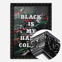 Black Is My Happy Colour Gothic Flowers Dark Quote Print