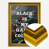 Black Is My Happy Colour Gothic Flowers Dark Quote Print
