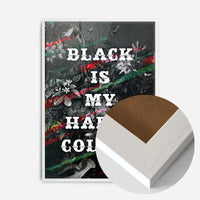Black Is My Happy Colour Gothic Flowers Dark Quote Print