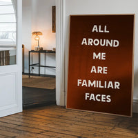 All Around Me Are Familiar Faces Tears for Fears Lyrics Print