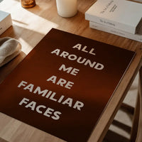 All Around Me Are Familiar Faces Tears for Fears Lyrics Print
