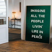 Imagine All The People John Lennon Lyrics Print