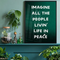 Imagine All The People John Lennon Lyrics Print