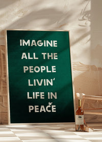 Imagine All The People John Lennon Lyrics Print