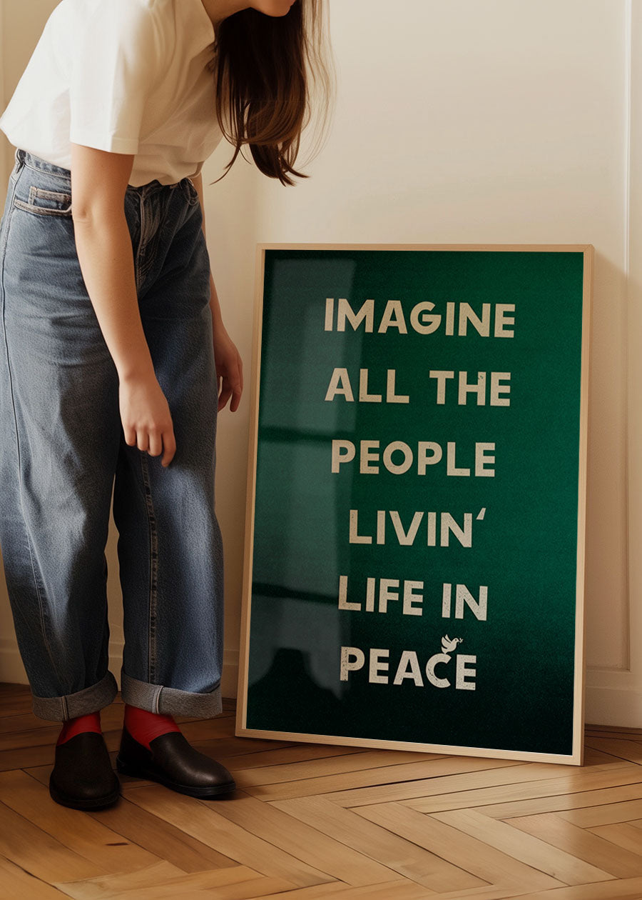 Imagine All The People John Lennon Lyrics Print